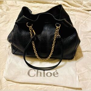 See By Chloe Black Shoulder Bag with Gold Accents SN 02-157765